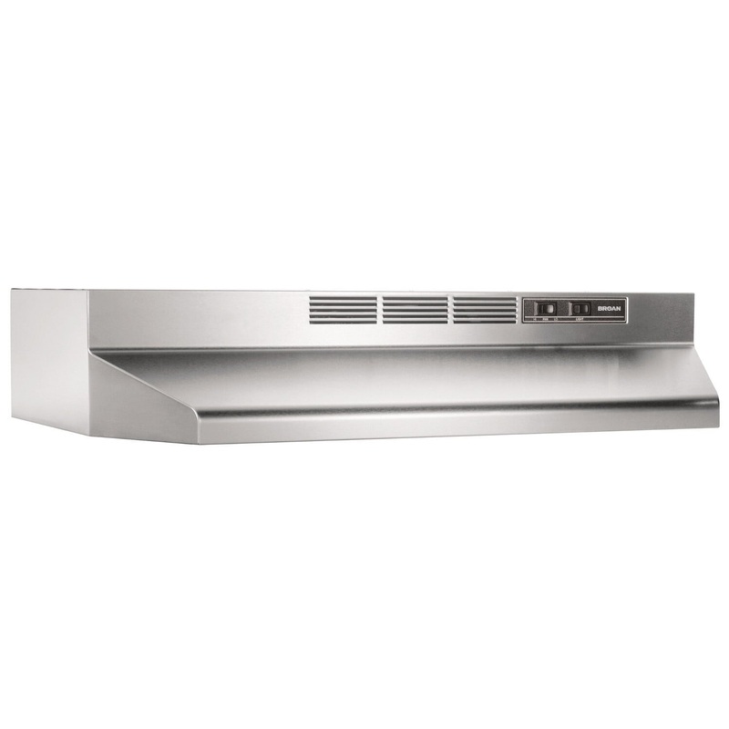 Broan BUEZ130SS Broan 30-Inch Ductless Under-Cabinet Range Hood W/ Easy Install System, Stainless Steel