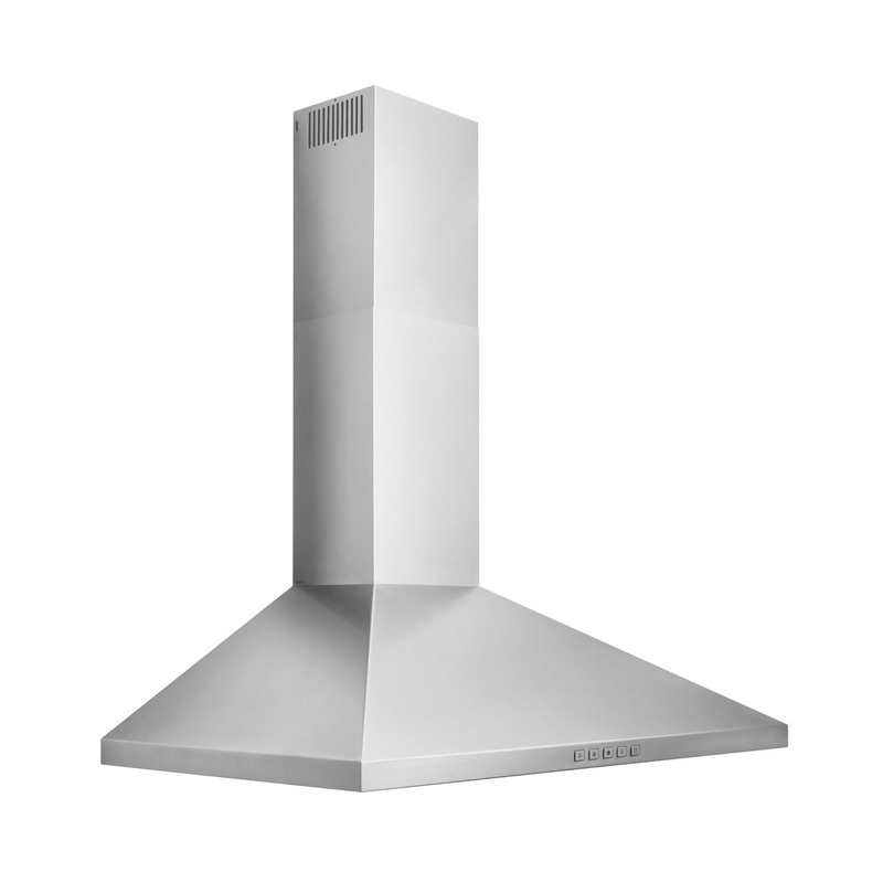 Broan BWP2364SS Broan 36-Inch Convertible Wall-Mount Pyramidal Chimney Range Hood, 450 Max Cfm, Stainless Steel