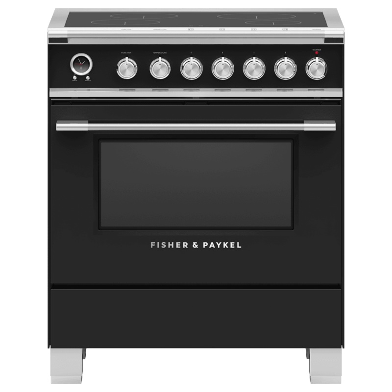 Fisher & Paykel OR30SCI6B1 Induction Range, 30", 4 Zones, Self-Cleaning