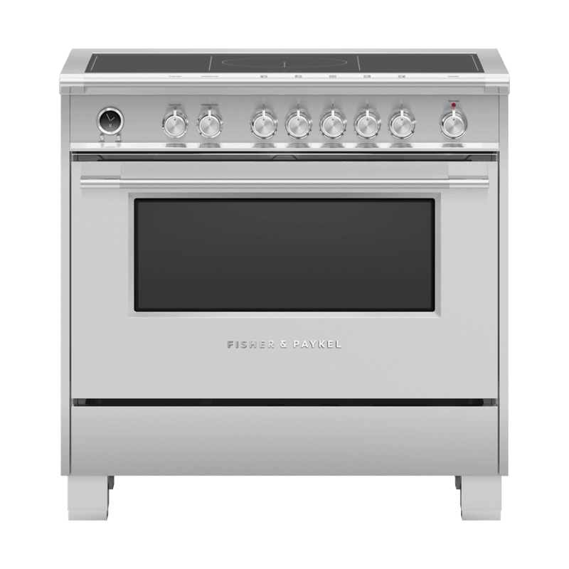 Fisher & Paykel OR36SCI6X1 Induction Range, 36", 5 Zones With Smartzone, Self-Cleaning