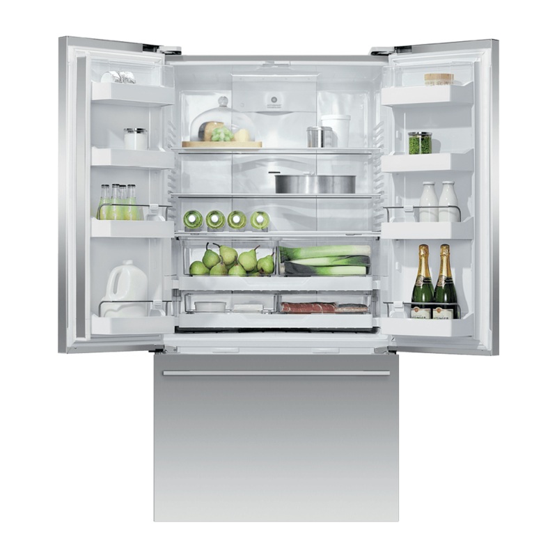 Fisher & Paykel RF201ADJSX5 Freestanding French Door Refrigerator Freezer, 36", 20.1 Cu Ft, Ice