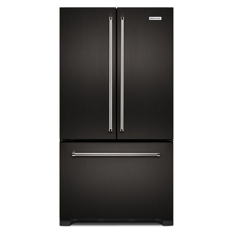 Kitchenaid KRFC302EBS 22 Cu. Ft. 36-Inch Width Counter Depth French Door Refrigerator With Interior Dispense - Black Stainless Steel With Printshield Finish