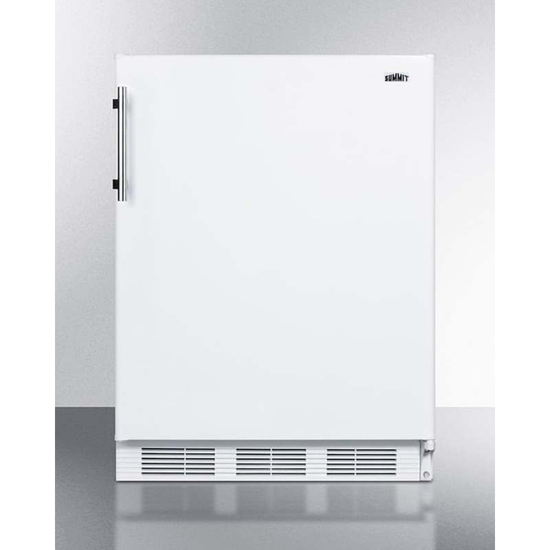 Summit CT661W Freestanding Counter Height Refrigerator-Freezer For Residential Use, Cycle Defrost With Deluxe Interior And White Finish
