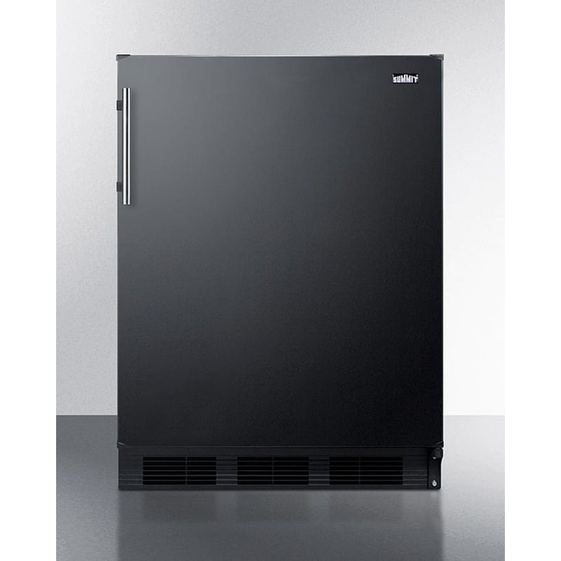 Summit CT663BKBI Built-In Undercounter Refrigerator-Freezer For Residential Use, Cycle Defrost With A Deluxe Interior And Black Exterior Finish
