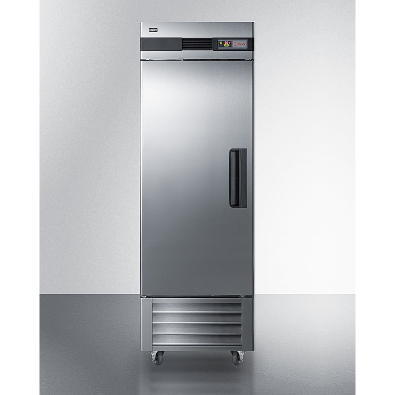 Summit SCRR232LH 23 Cu.Ft. Commercial Reach-In Refrigerator In Complete Stainless Steel With Left Hand Door Swing