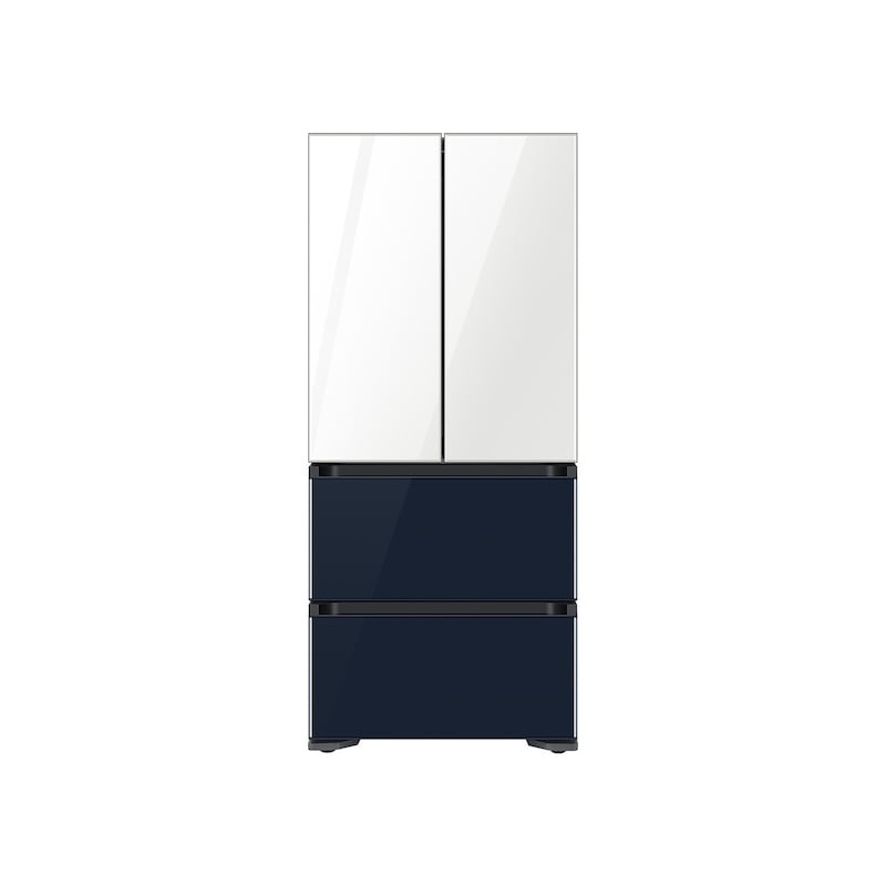 Samsung RQ48T94B277 17.3 Cu. Ft. Smart Kimchi & Specialty 4-Door French Door Refrigerator In White-Navy Glass