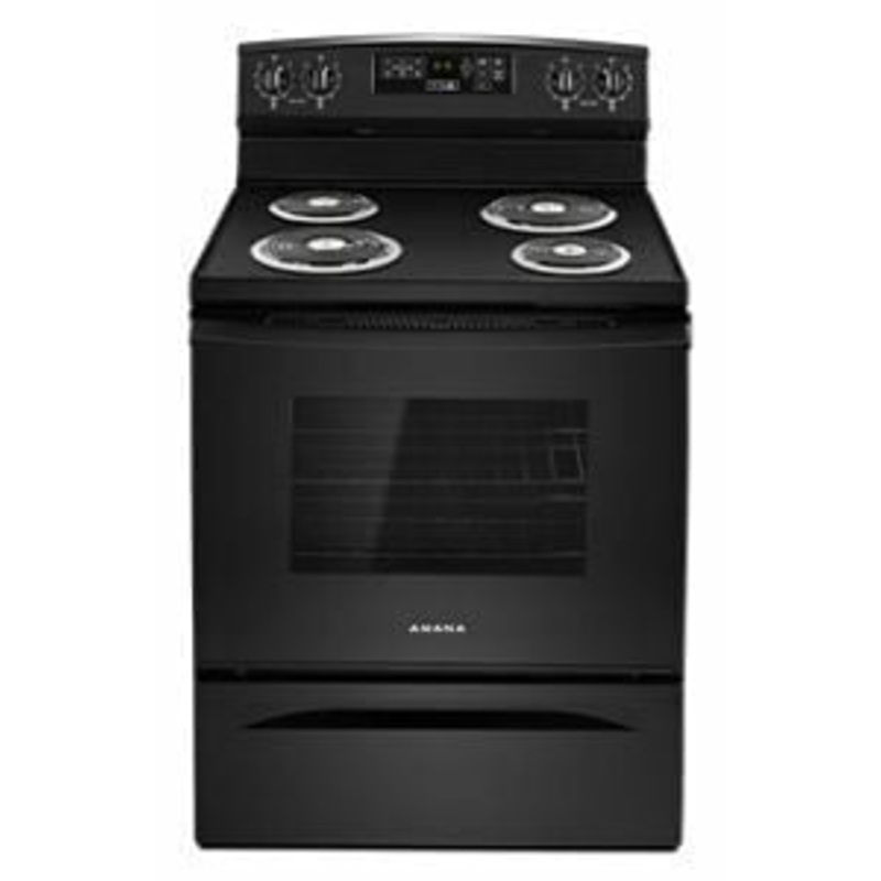 Amana ACR4503SFB 30-Inch Electric Range With Self-Clean Option - Black
