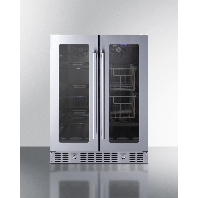 Summit ALFD24WBVPANTRY 24" Built-In Dual-Zone Produce Refrigerator, Ada Compliant