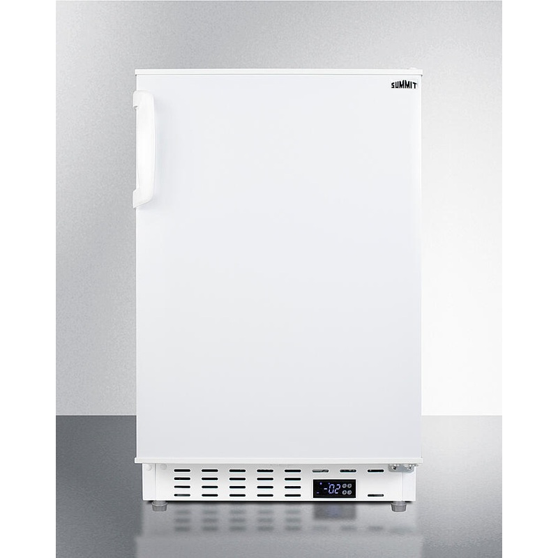 Summit ALFZ36 Built-In Undercounter Ada Compliant Residential All-Freezer In White With Door Storage And Manual Defrost Operation