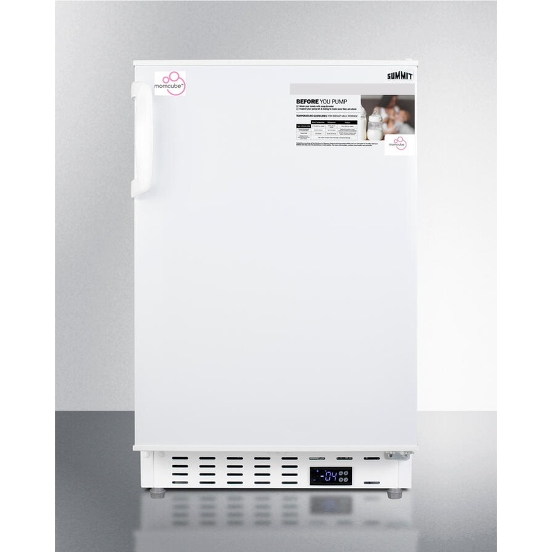 Summit ALFZ36MC Built-In Undercounter Momcube Residential All-Freezer In White With Door Storage And Manual Defrost Operation, Ada Compliant