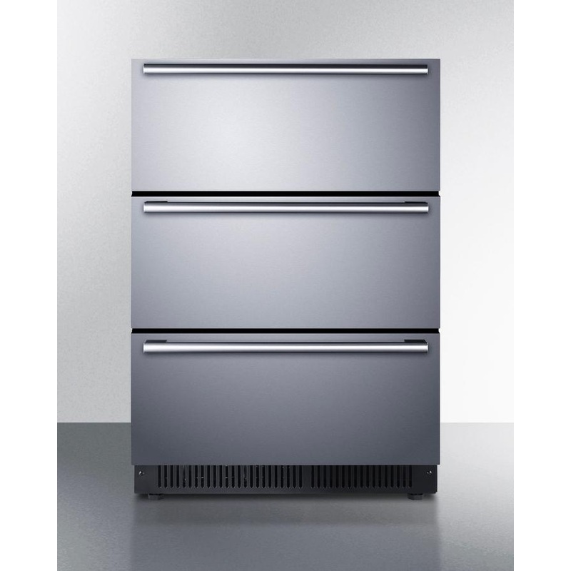 Summit SP6DS3D 24" Wide Built-In 3-Drawer All-Refrigerator