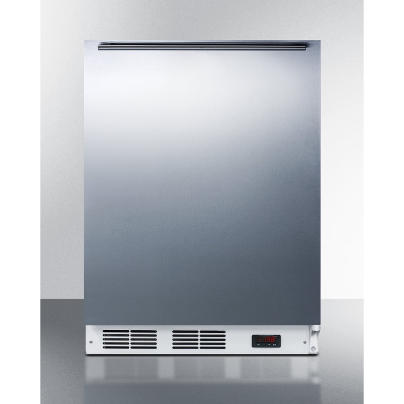 Summit VT65MBISSHHADA Built-In Undercounter Ada All-Freezer Capable Of -25 C Operation, With Wrapped Stainless Steel Door And Horizontal Handle