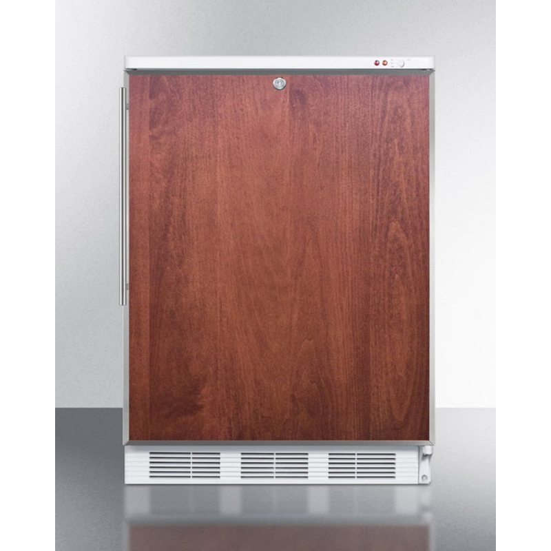 Summit VT65MLBIFR Built-In Undercounter Medical All-Freezer Capable Of -25 C Operation; White Exterior With Lock And Stainless Steel Door Frame To Accept Custom Panels