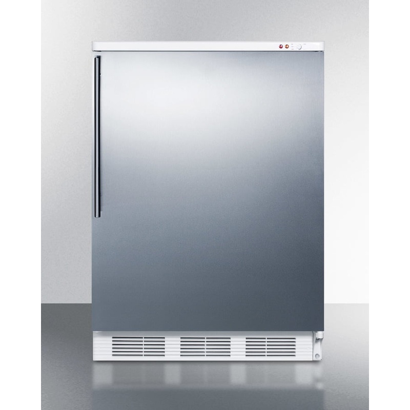 Summit VT65MSSHV Freestanding Medical All-Freezer Capable Of -25 C Operation, With Wrapped Stainless Steel Door And Thin Handle