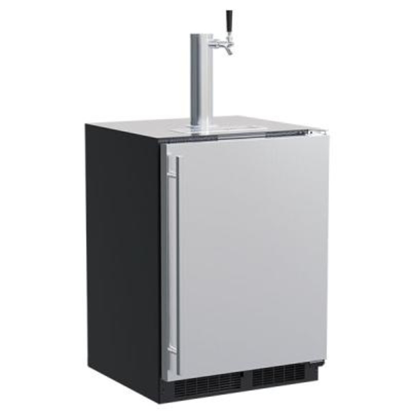 Marvel MLKR224SSA1A 24-In Built-In Dispenser With Single Beer & Beverage Tap With Door Style - Stainless Steel, Dispenser Type - Single Beer