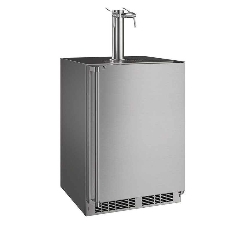 Marvel MOKR124SSD1A 24-In Outdoor Built-In Dispenser With Twin Wine & Beverage Tap With Door Style - Stainless Steel, Dispenser Type - Twin Wine