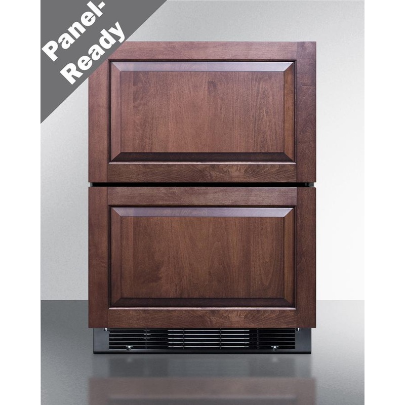 Summit SPRF2D5PNR 24" Wide Panel-Ready 2-Drawer Refrigerator-Freezer (Panel Not Included)
