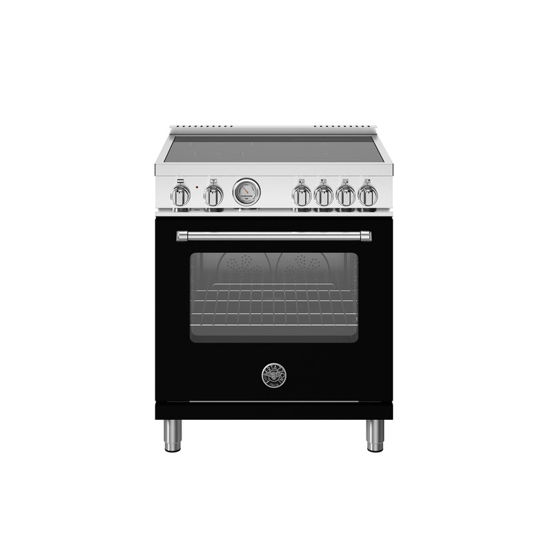 Bertazzoni MAS304INMNEV 30 Inch Induction Range, 4 Heating Zones, Electric Oven Nero Matt