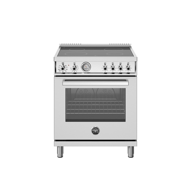 Bertazzoni PRO304CEMXV 30 Inch Electric Range, 4 Ceran Heating Zones, Electric Oven Stainless Steel