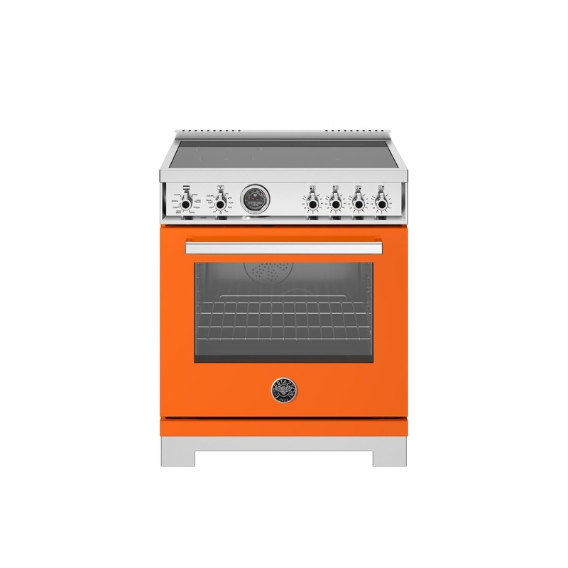 Bertazzoni PRO304IFEPART 30 Inch Induction Range, 4 Heating Zones, Electric Self-Clean Oven Arancio