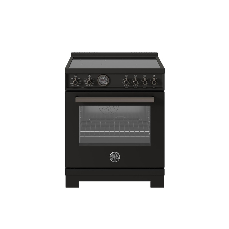Bertazzoni PRO304IFEPCAT 30 Inch Induction Range, 4 Heating Zones, Electric Self-Clean Oven Carbonio
