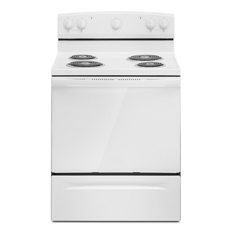 Amana ACR4203MNW Amana 30-Inch Electric Range With Easy-Clean Glass Door