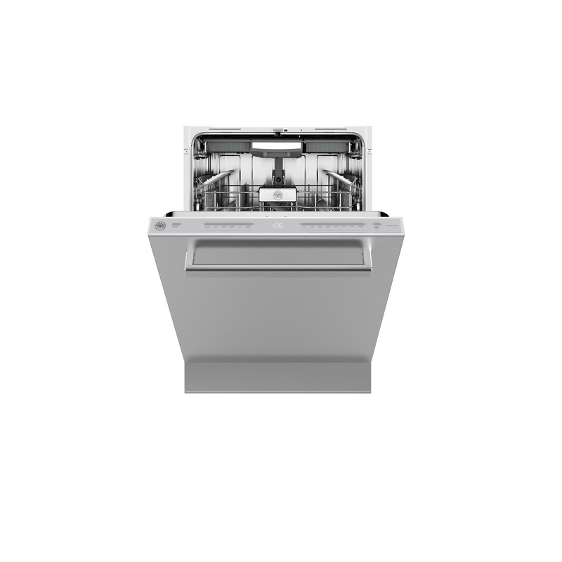 Bertazzoni DW24T3IXV 24 Inch Dishwasher Tall Tub With Stainless Steel Panel And Bar Handle, 15 Place Settings, 42 Db, 6 Wash Cycles Stainless Steel