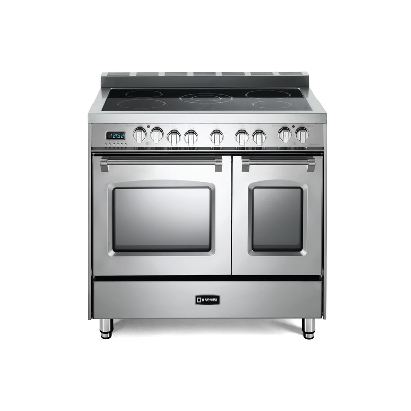 Verona VPFSEE365DSS Prestige 36" Electric Glass Top Double Oven Range - Stainless Steel