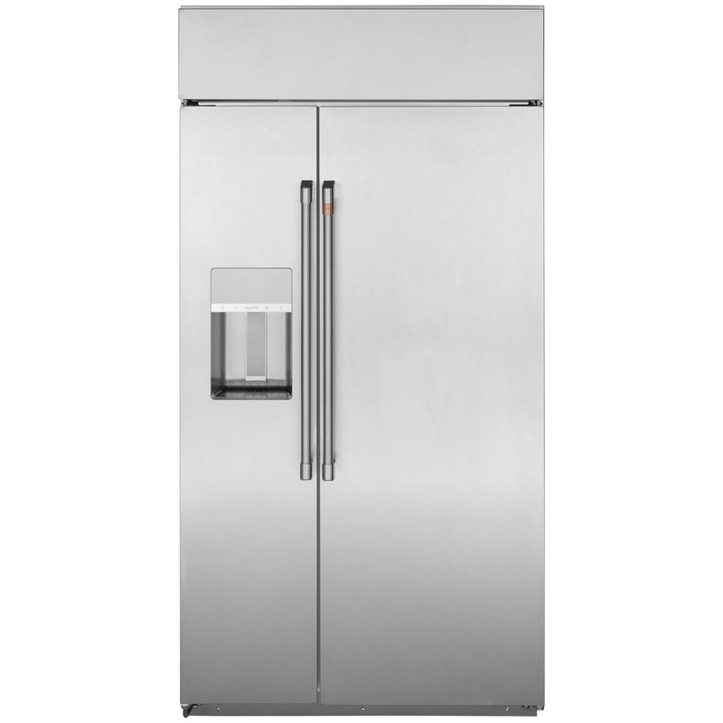 Cafe CSB42YP2RS1 Caf 42" Smart Built-In Side-By-Side Refrigerator With Dispenser
