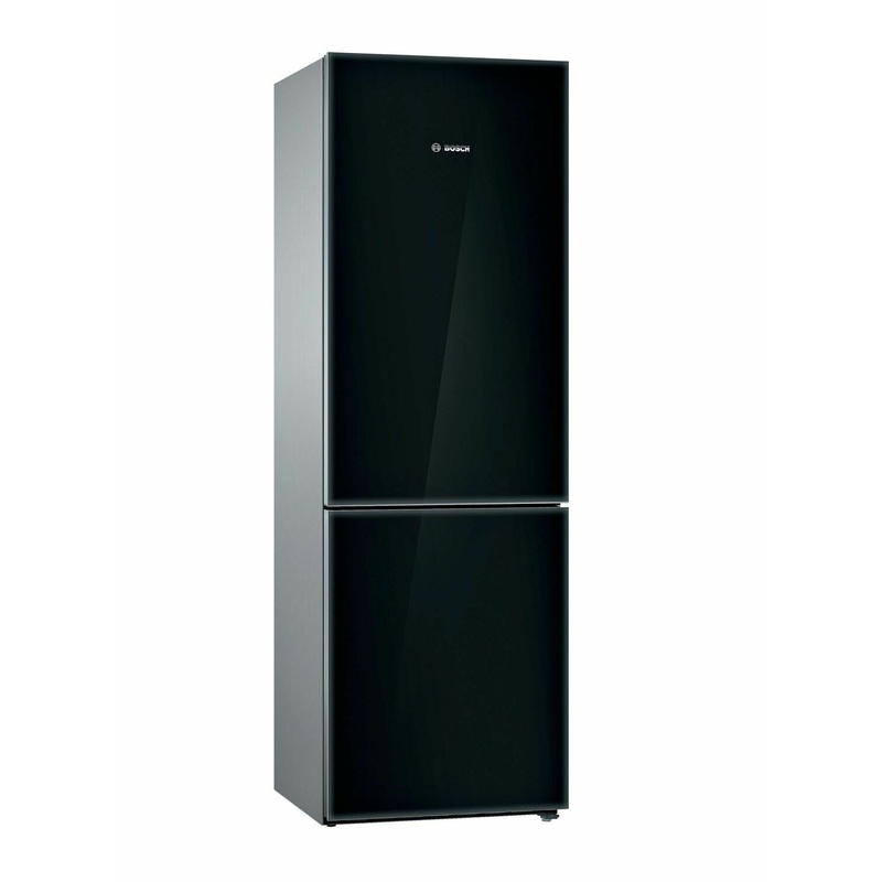 Bosch B10CB81NVB 800 Series Free-Standing Fridge-Freezer With Freezer At Bottom, Glass Door 23.5'' Black B10Cb81Nvb