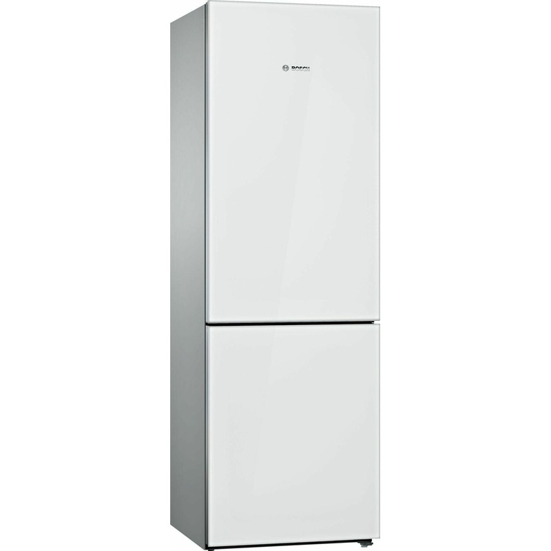 Bosch B10CB81NVW 800 Series Free-Standing Fridge-Freezer With Freezer At Bottom, Glass Door 23.5'' White B10Cb81Nvw