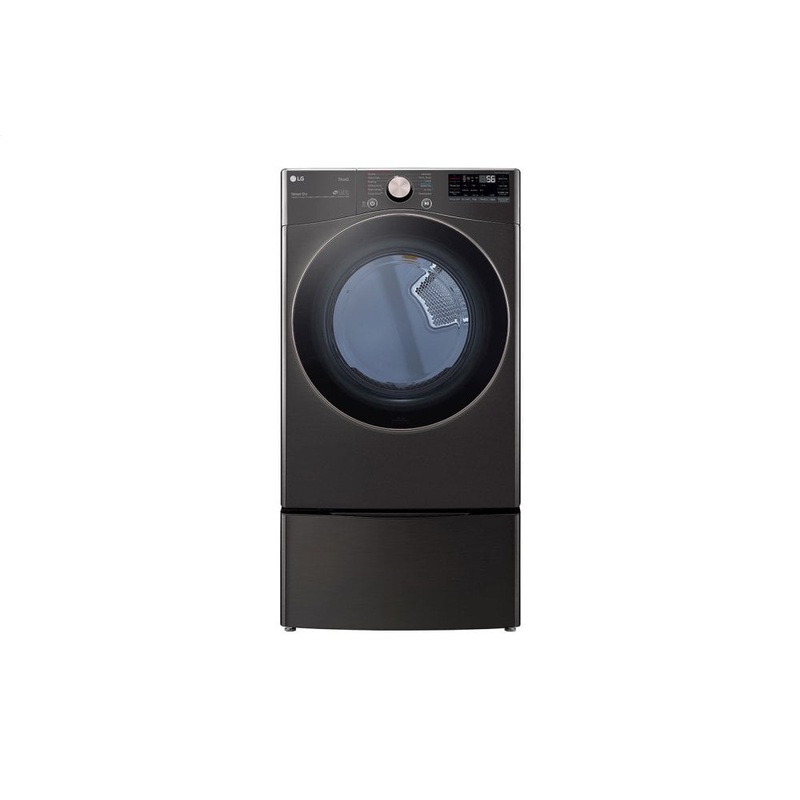 Lg DLEX4000B 7.4 Cu. Ft. Ultra Large Capacity Smart Wi-Fi Enabled Front Load Electric Dryer With Turbosteam And Built-In Intelligence