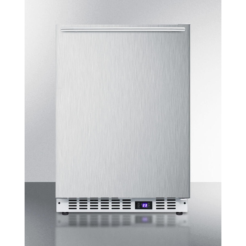 Summit SCFF52WXCSSHH Frost-Free Built-In Undercounter All-Freezer For Residential Or Commercial Use, With Stainless Steel Wrapped Exterior And Horizontal Handle