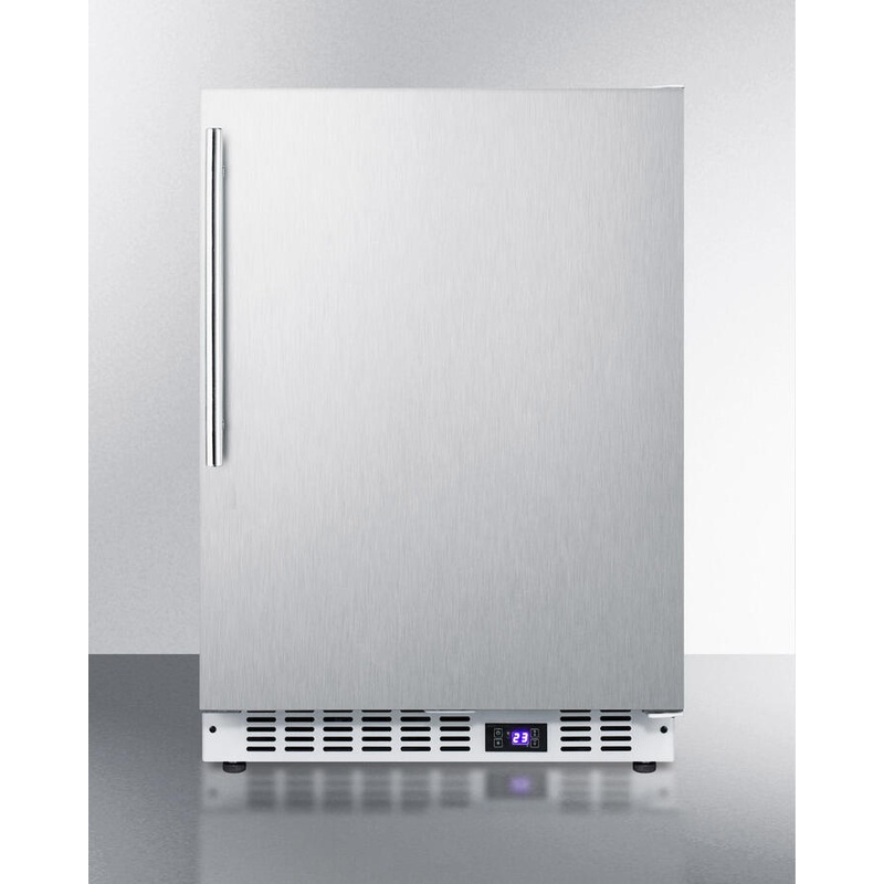 Summit SCFF52WXCSSHV Frost-Free Built-In Undercounter All-Freezer For Residential Or Commercial Use, With Stainless Steel Wrapped Exterior And Thin Handle
