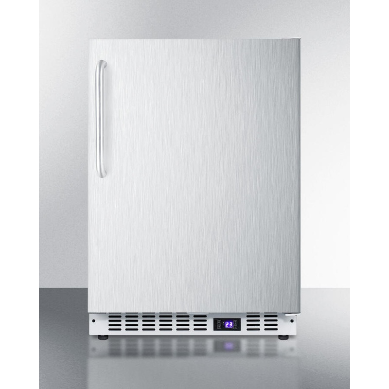 Summit SCFF52WXCSSTB Frost-Free Built-In Undercounter All-Freezer For Residential Or Commercial Use, With Stainless Steel Wrapped Exterior And Towel Bar Handle