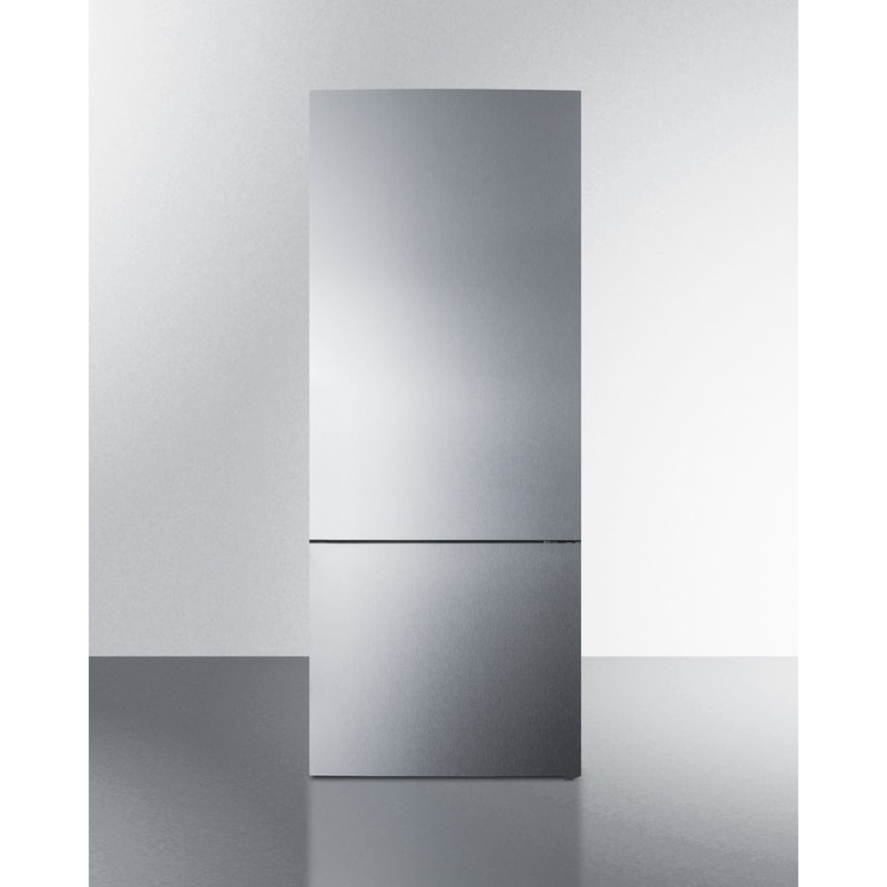 Summit FFBF279SSBIIM 28" Wide Built-In Bottom Freezer Refrigerator With Icemaker