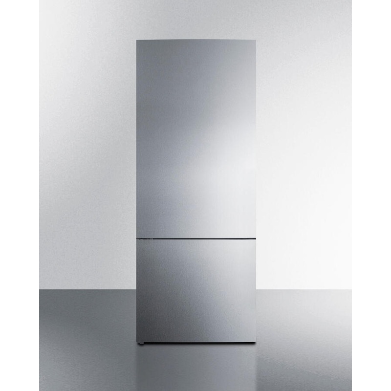 Summit FFBF279SSBIIMLHD 28" Wide Built-In Bottom Freezer Refrigerator With Icemaker