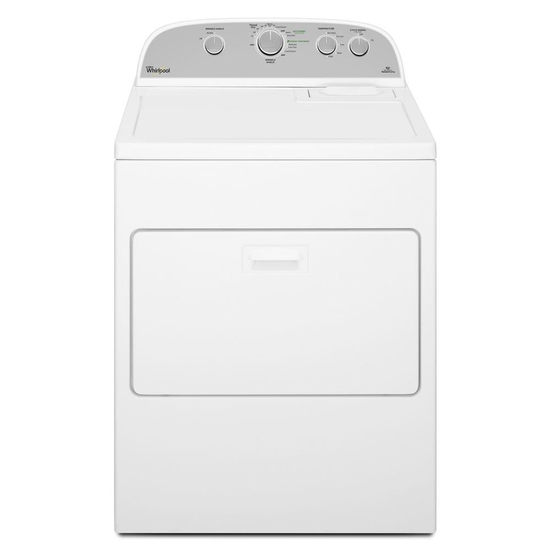 Whirlpool WED5000DW 7.0 Cu.Ft Top Load Electric Dryer With Wrinkle Shield Plus