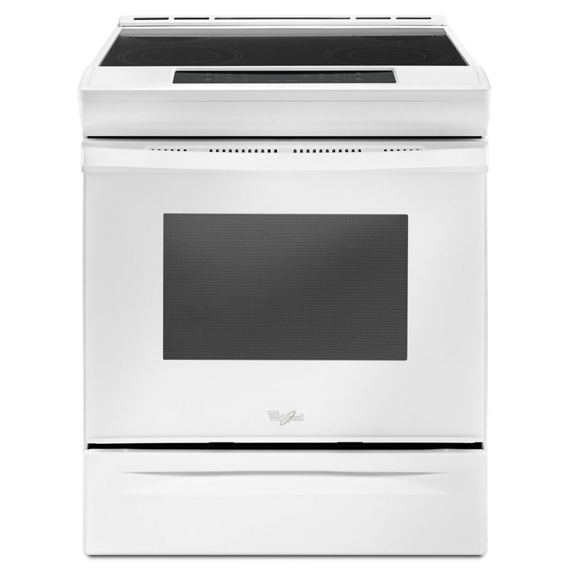 Whirlpool WEE510S0FW 4.8 Cu. Ft. Guided Electric Front Control Range With The Easy-Wipe Ceramic Glass Cooktop
