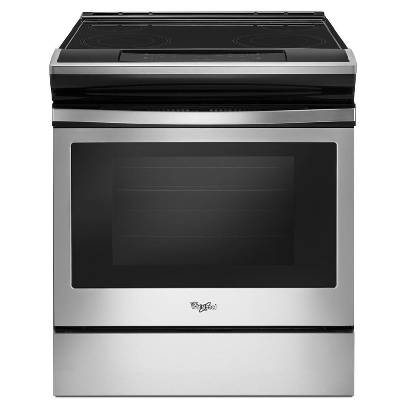 Whirlpool WEE510SAGS 4.8 Cu. Ft. Guided Electric Front Control Range With The Easy-Wipe Ceramic Glass Cooktop