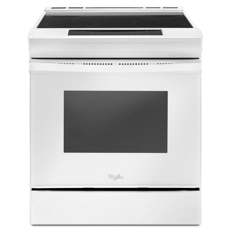 Whirlpool WEE510SAGW 4.8 Cu. Ft. Guided Electric Front Control Range With The Easy-Wipe Ceramic Glass Cooktop
