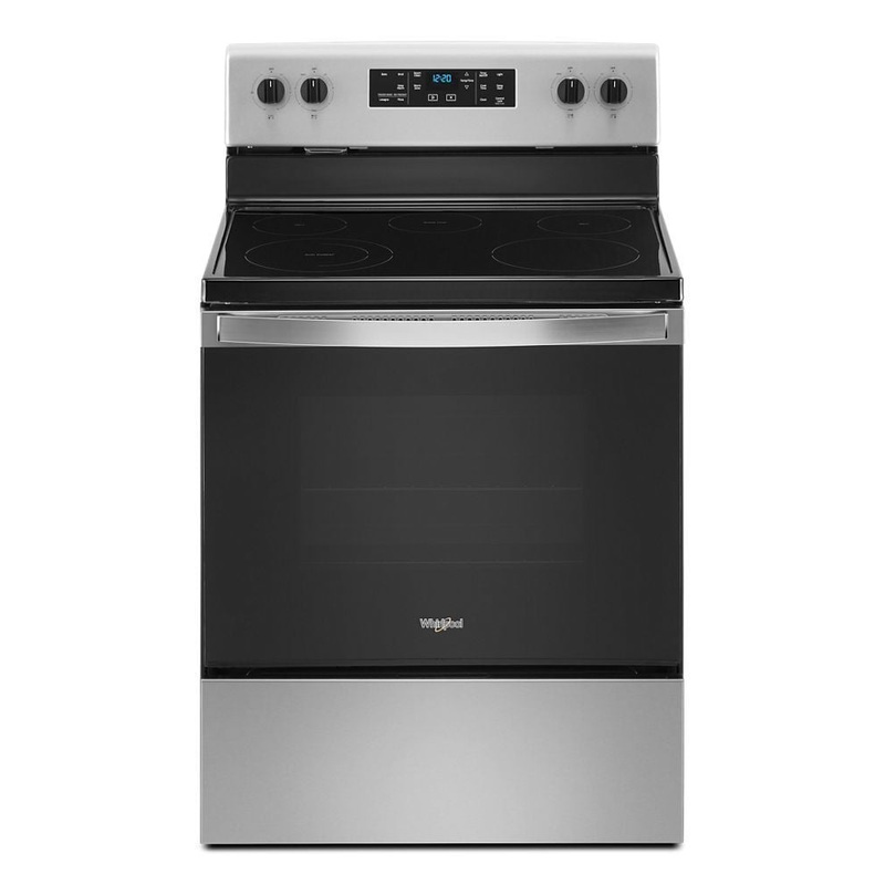 Whirlpool WFE505W0JS 5.3 Cu. Ft. Whirlpool Electric Range With Frozen Bake Technology.