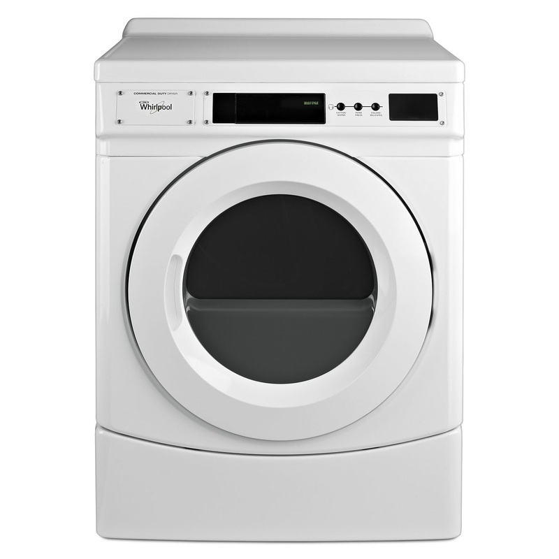 Whirlpool CED9160GW 27" Commercial Electric Front-Load Dryer, Non-Vend White