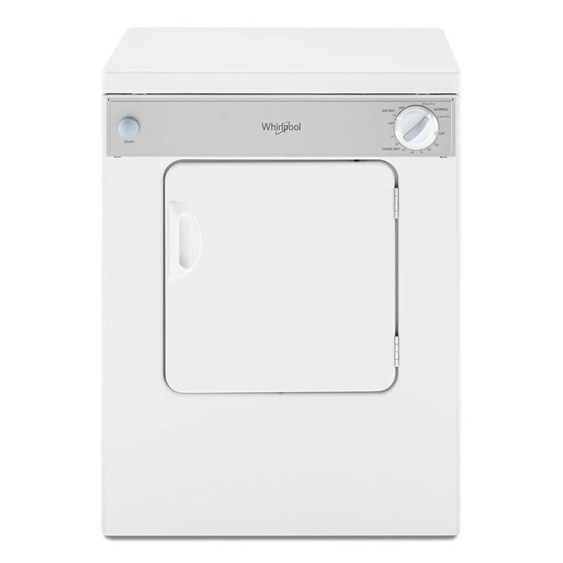 Whirlpool LDR3822PQ 3.4 Cu. Ft. Compact Top Load Dryer With Flexible Installation