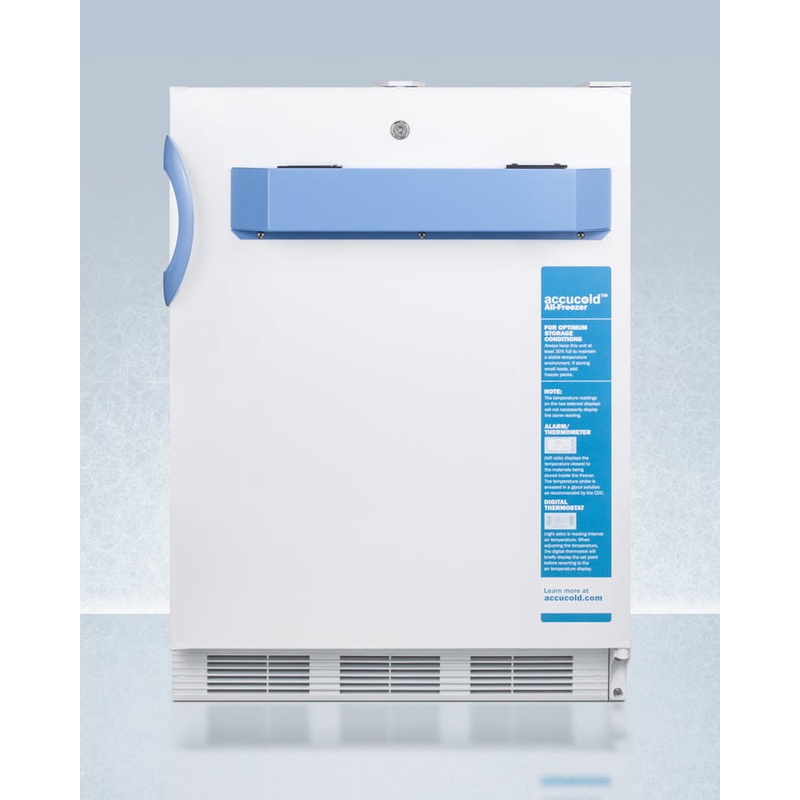 Summit VT65MLBIMED2ADA Built-In Undercounter Ada Compliant Medical/Scientific -25 C Capable All-Freezer With Front Control Panel Equipped With A Digital Thermostat And Nist Calibrated Thermometer/Alarm