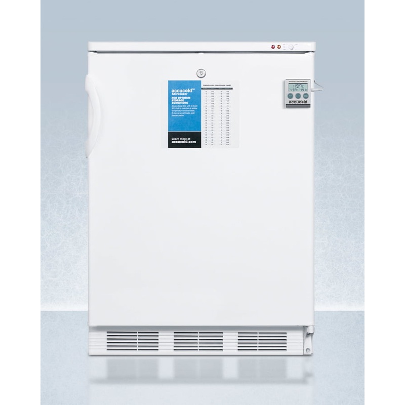 Summit VT65MLBIPLUS2 24" Wide All-Freezer For Built-In Use, Manual Defrost With A Nist Calibrated Thermometer, Lock, And -25 C Capability