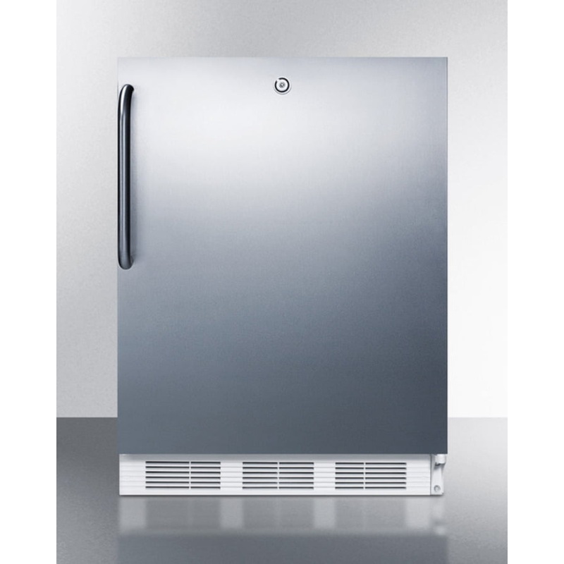 Summit VT65MLCSS Built-In Medical All-Freezer Capable Of -25 C Operation In Complete Stainless Steel With Front Lock; Built-In Or Freestanding Capable