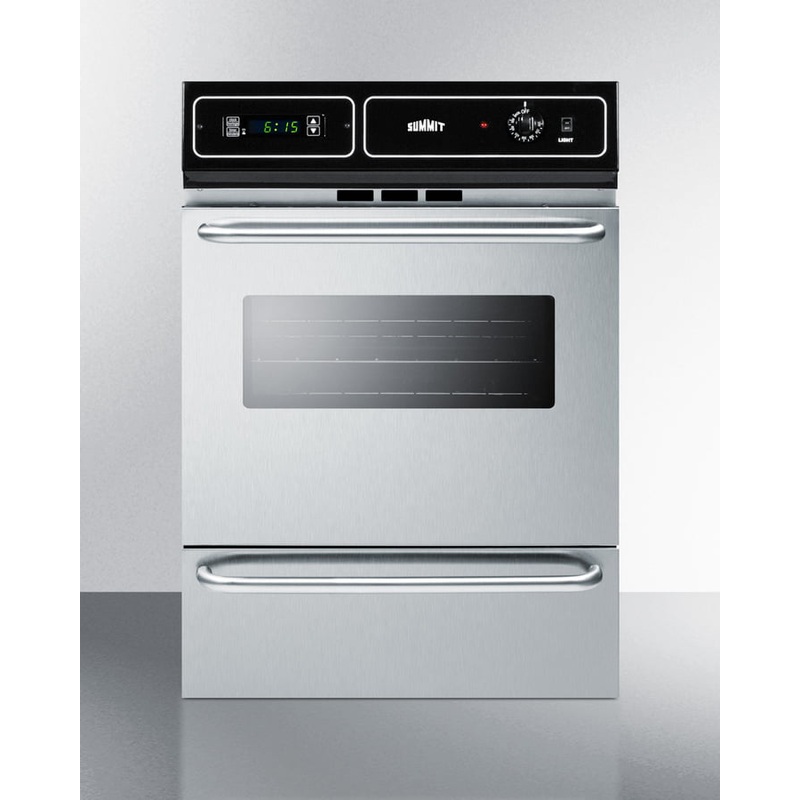 Summit TEM721BKW 24" Wide Electric Wall Oven