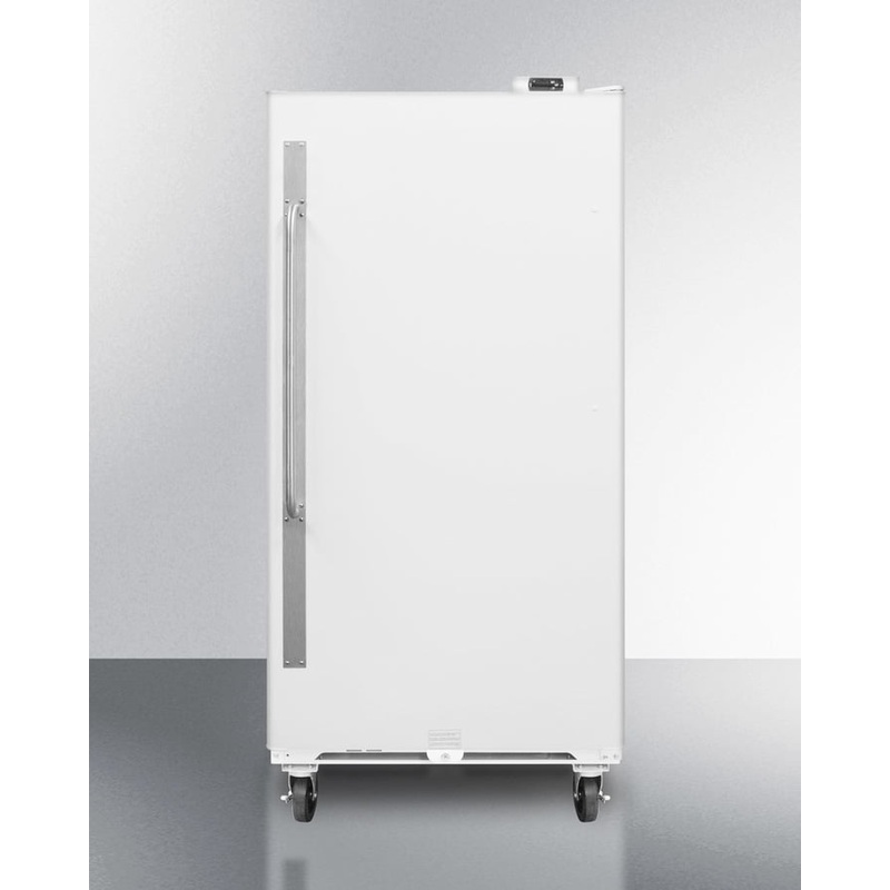 Summit SCUR18 Commercially Approved Frost-Free All-Refrigerator With Digital Thermostat, Casters, Right Hand Door Swing, And Lock