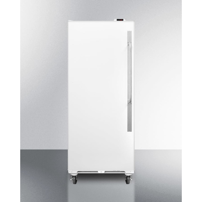 Summit SCUR20LHD Commercially Approved Frost-Free All-Refrigerator With Digital Thermostat, Casters, Lock, And Left Hand Door Swing